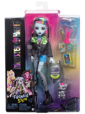 MATTEL MONSTER HIGH LALKA MONSTER FRANKI STEIN + ZWIERZĄTKO HXH73