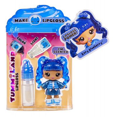 MGA YUMMILAND LIPGLOSS MAŁA LALKA Z BŁYSZCZYKIEM DO UST RORY BLUEBERRY 120766